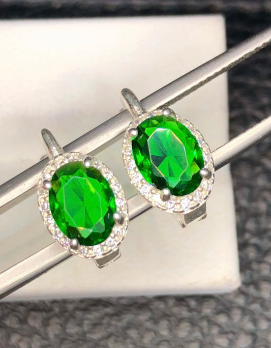 Edelsteenoorbellen – 18.90 ct, 925 sterling zilver