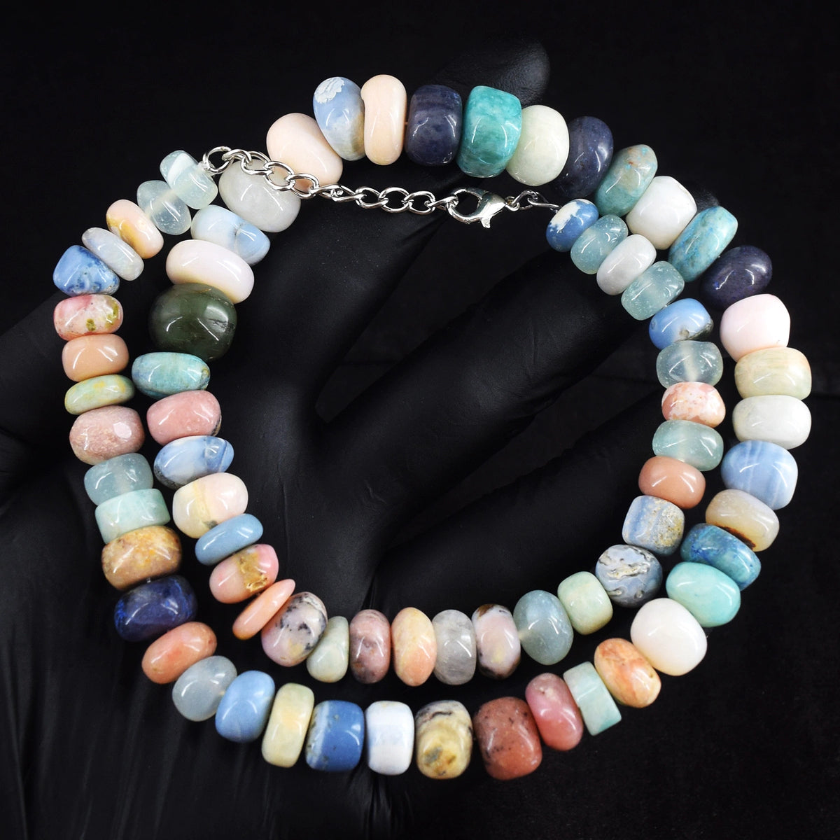 Echte Multi-Edelstenen Kralenketting 427,00 CT