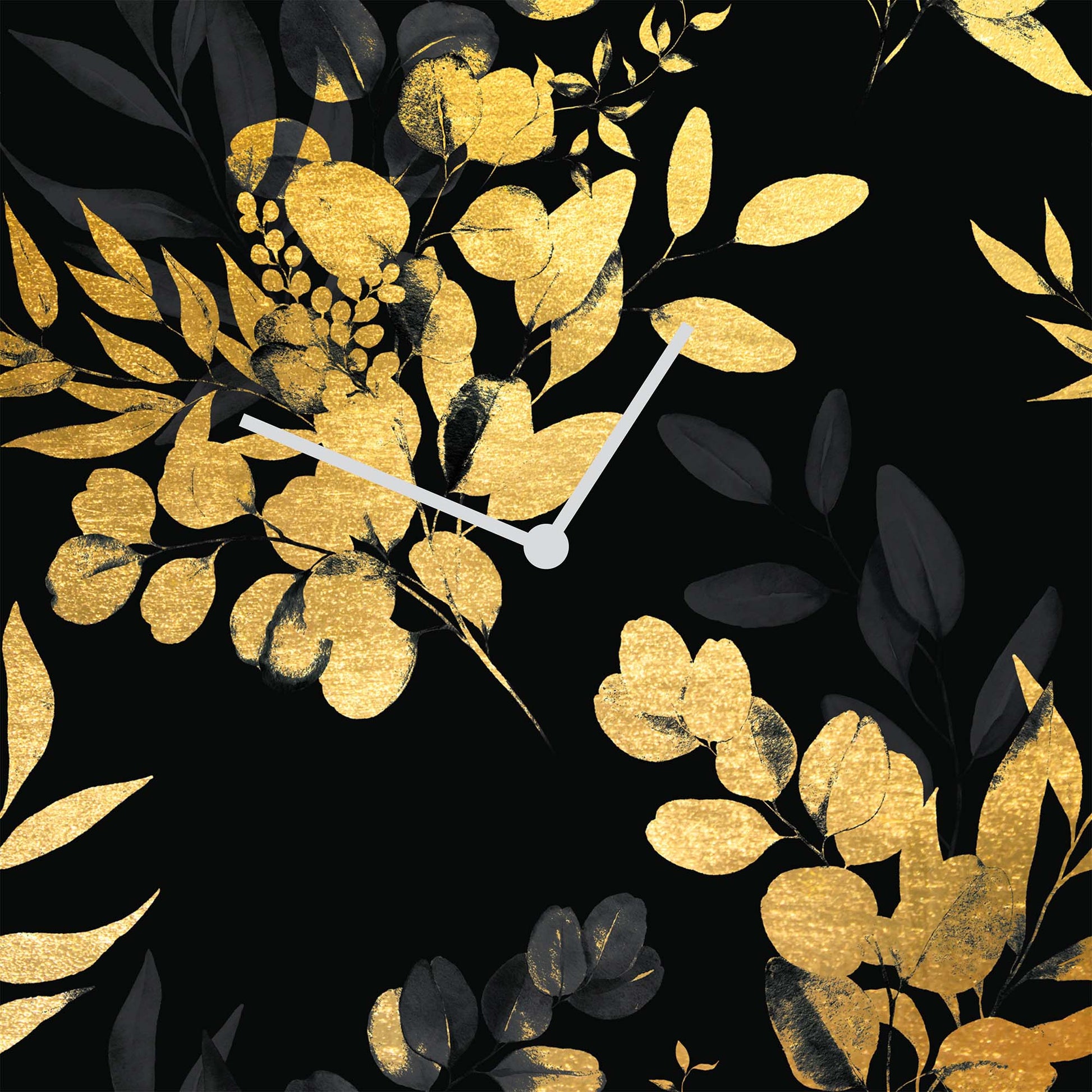 Goldveloce gold leaf clock