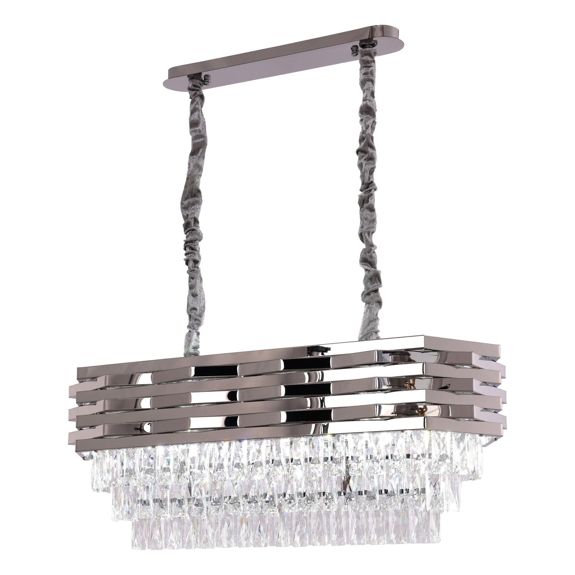 Hanglamp Crystal Chrome | 80x30cm - Luxury Living