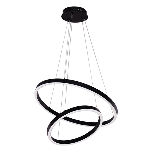 Hanglamp Neo Black | 2-Ring 40+60cm - Luxury Living