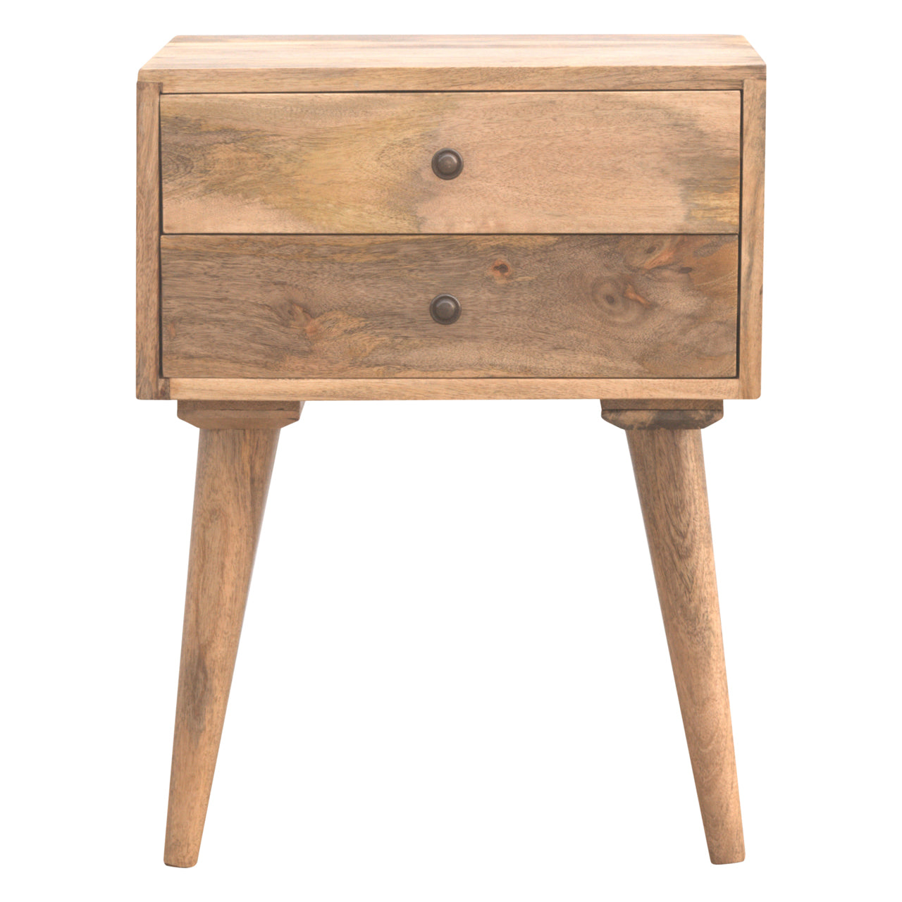 Handgemaakte -Elegant nachtkastje – massief hout – strak design – naturel