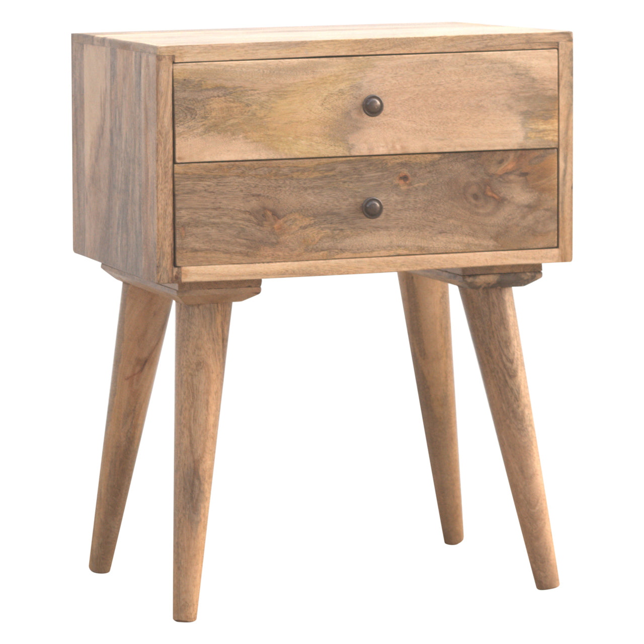 Handgemaakte -Elegant nachtkastje – massief hout – strak design – naturel
