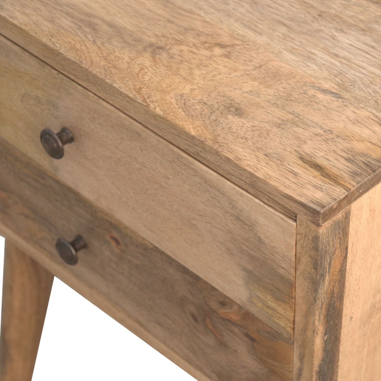 Handgemaakte -Elegant nachtkastje – massief hout – strak design – naturel