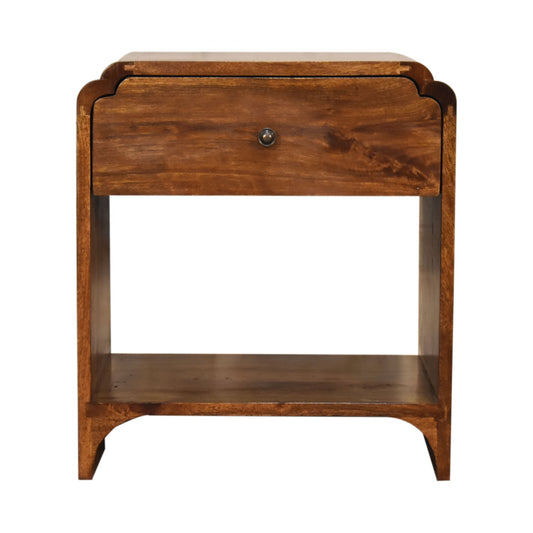 Handgemaakte - Retro nachtkastje – Newton stijl – houtlook – compact