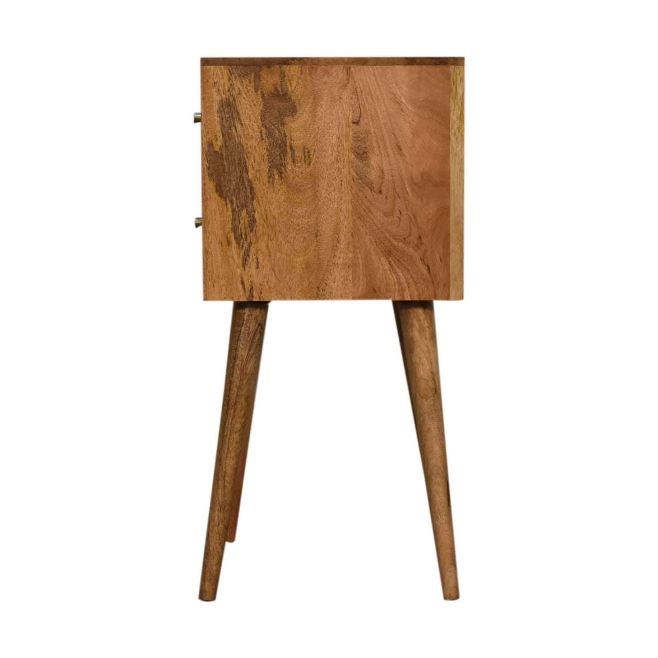 Handgemaakte -Uniek nachtkastje – mini model – carving design – 2 lades