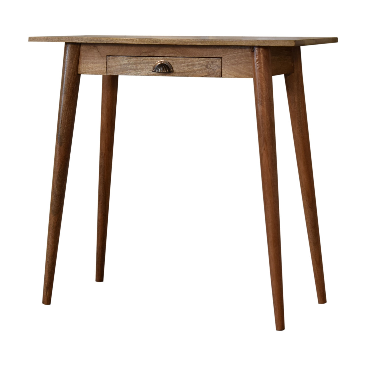 Handgemaakt – Compact bureau – mangohout – Nordic stijl – 1 lade