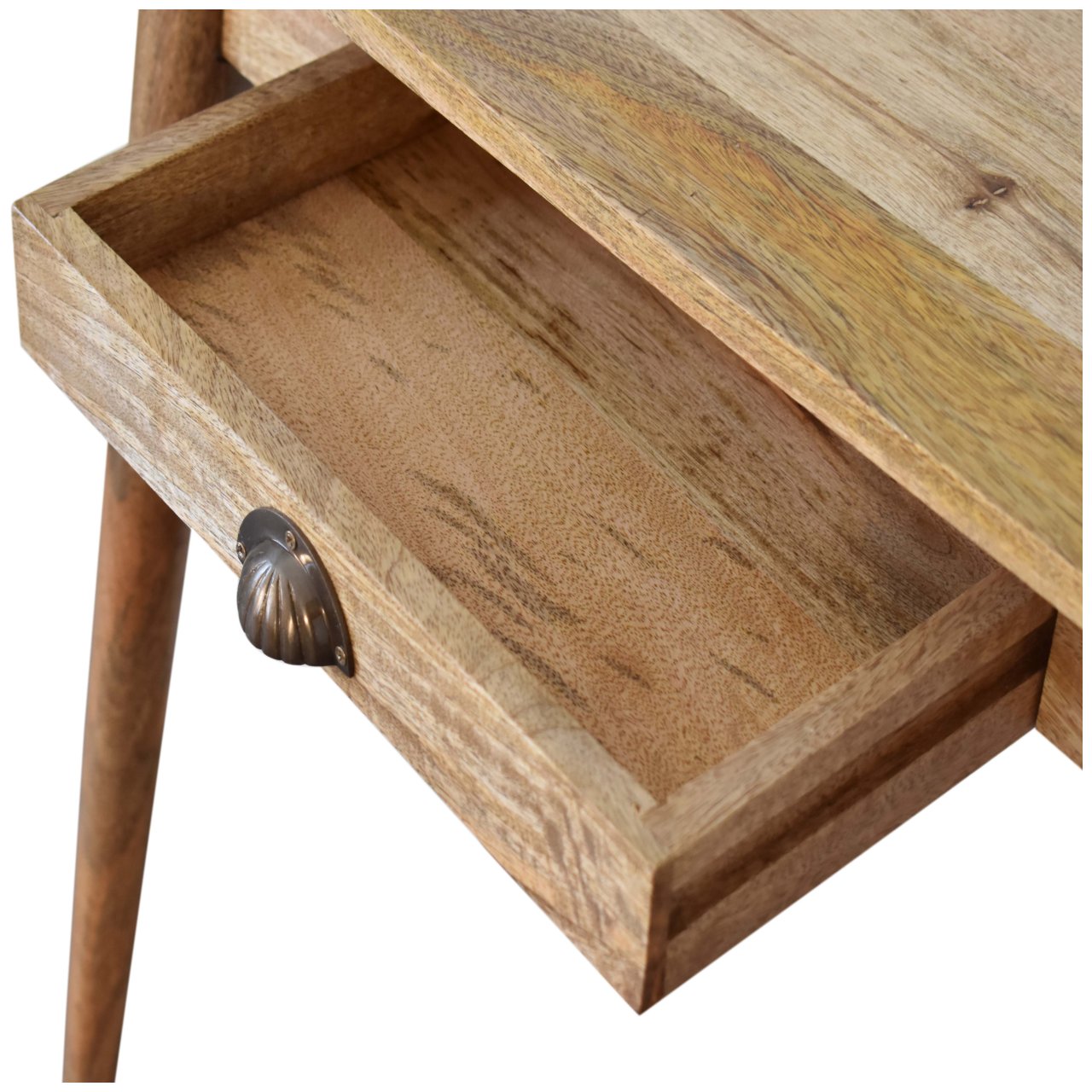 Handgemaakt – Compact bureau – mangohout – Nordic stijl – 1 lade
