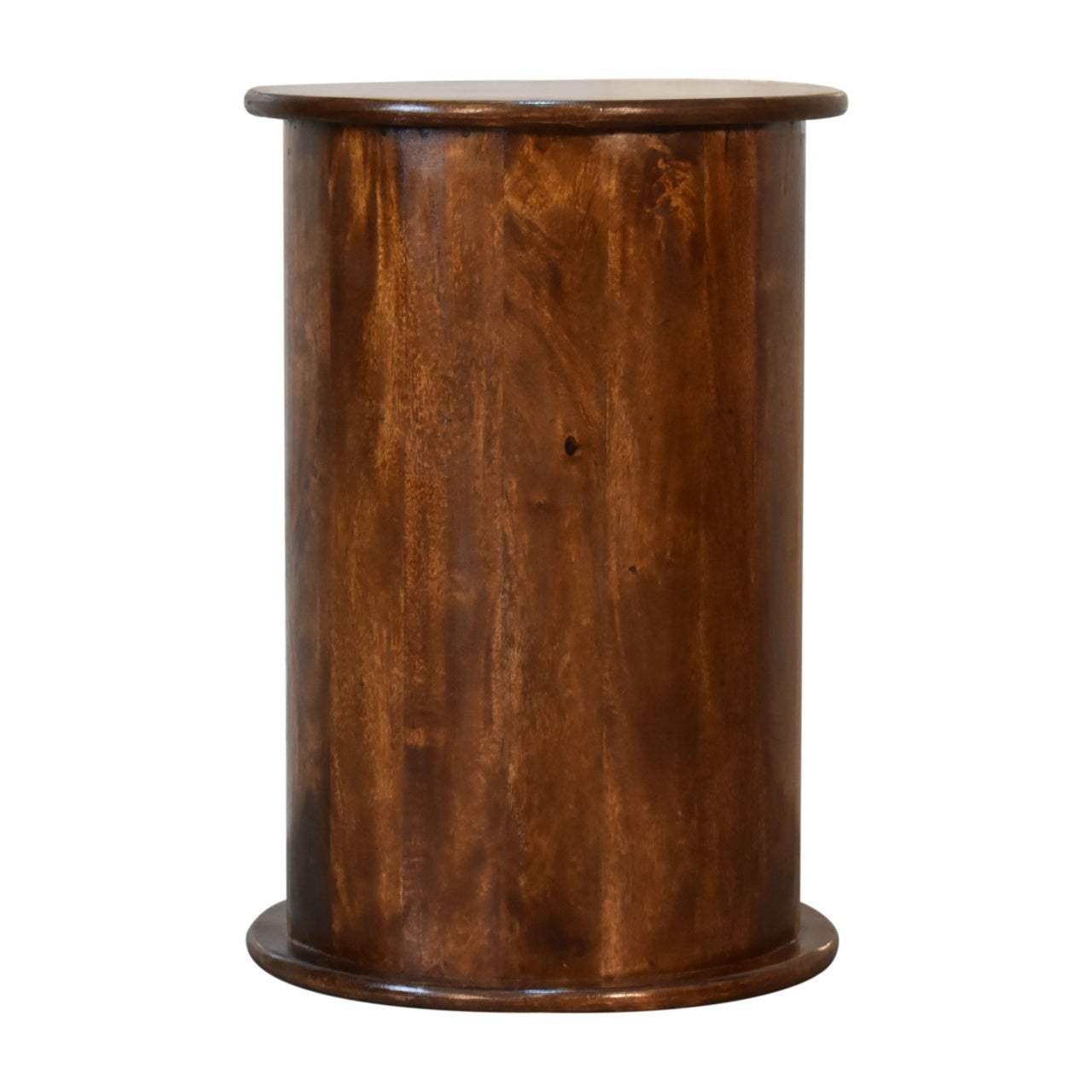 Handgemaakte ronde ladekast – mangohout – 3 lades – 40 cm