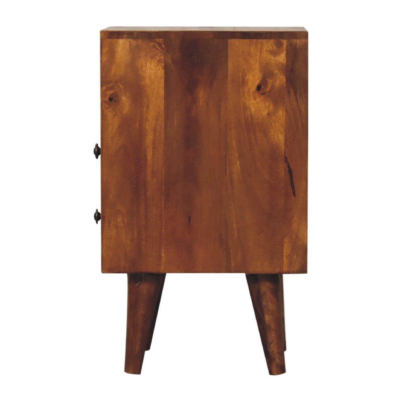 Handgemaakt – Mini nachtkastje – mangohout – Mid-Century – compact