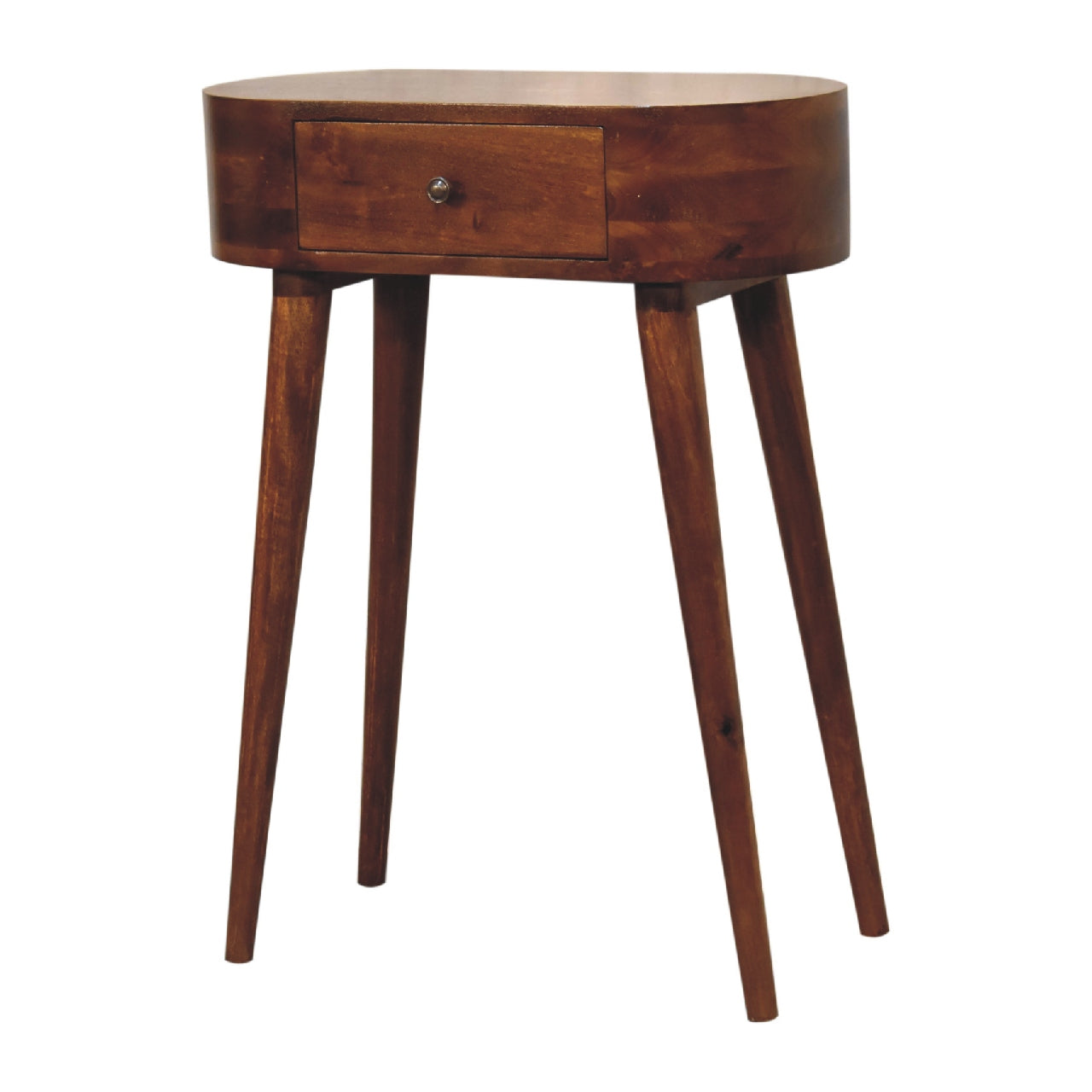 Handgemaakt – Smalle consoletafel – mangohout – Scandinavisch – 1 lade