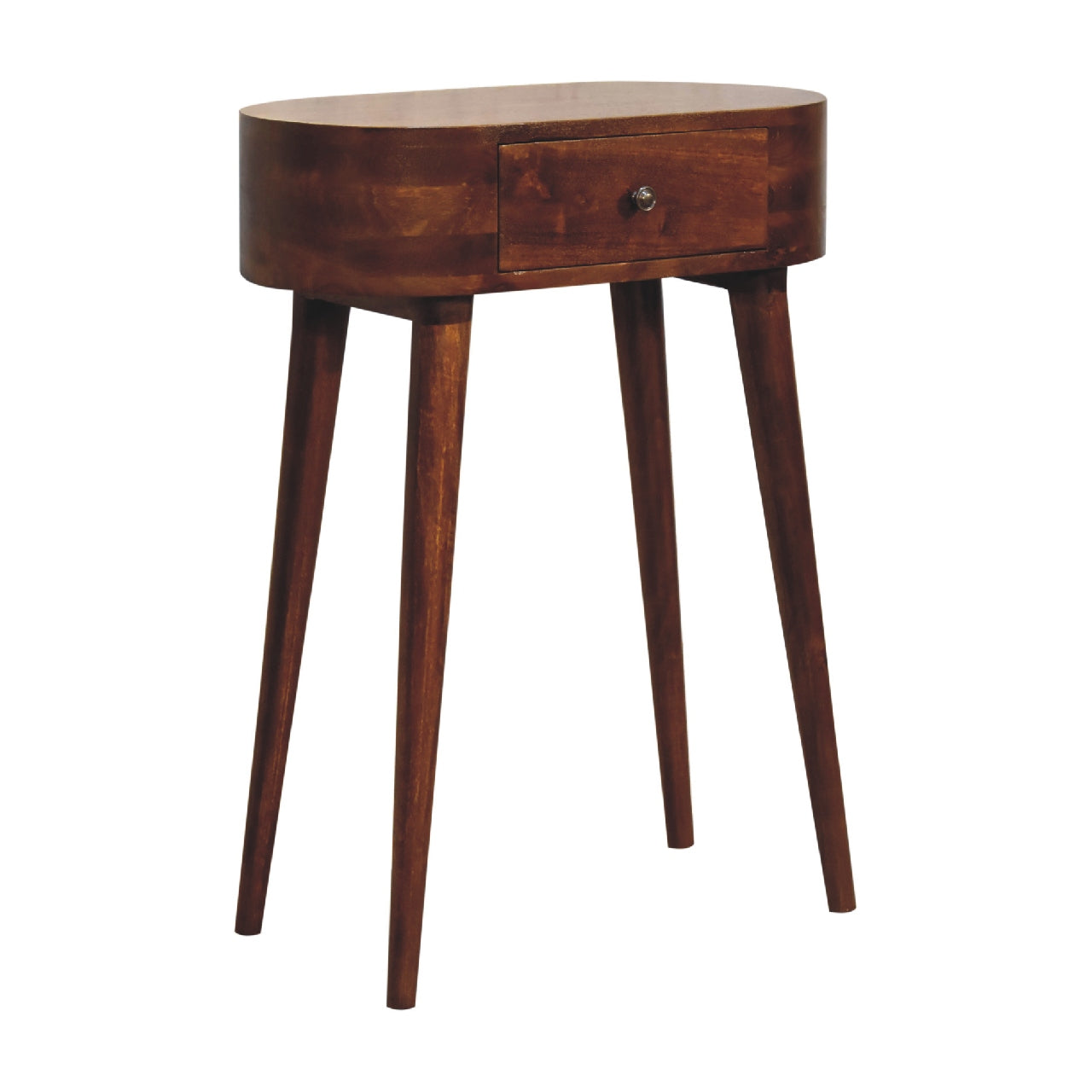 Handgemaakt – Smalle consoletafel – mangohout – Scandinavisch – 1 lade