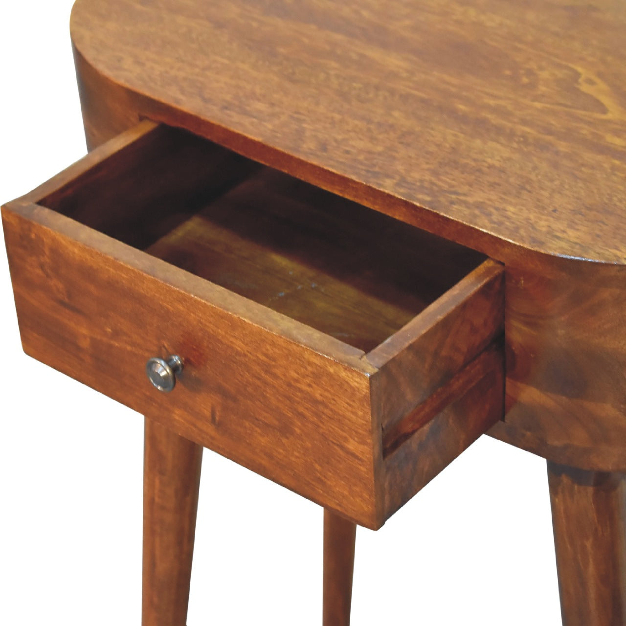 Handgemaakt – Smalle consoletafel – mangohout – Scandinavisch – 1 lade