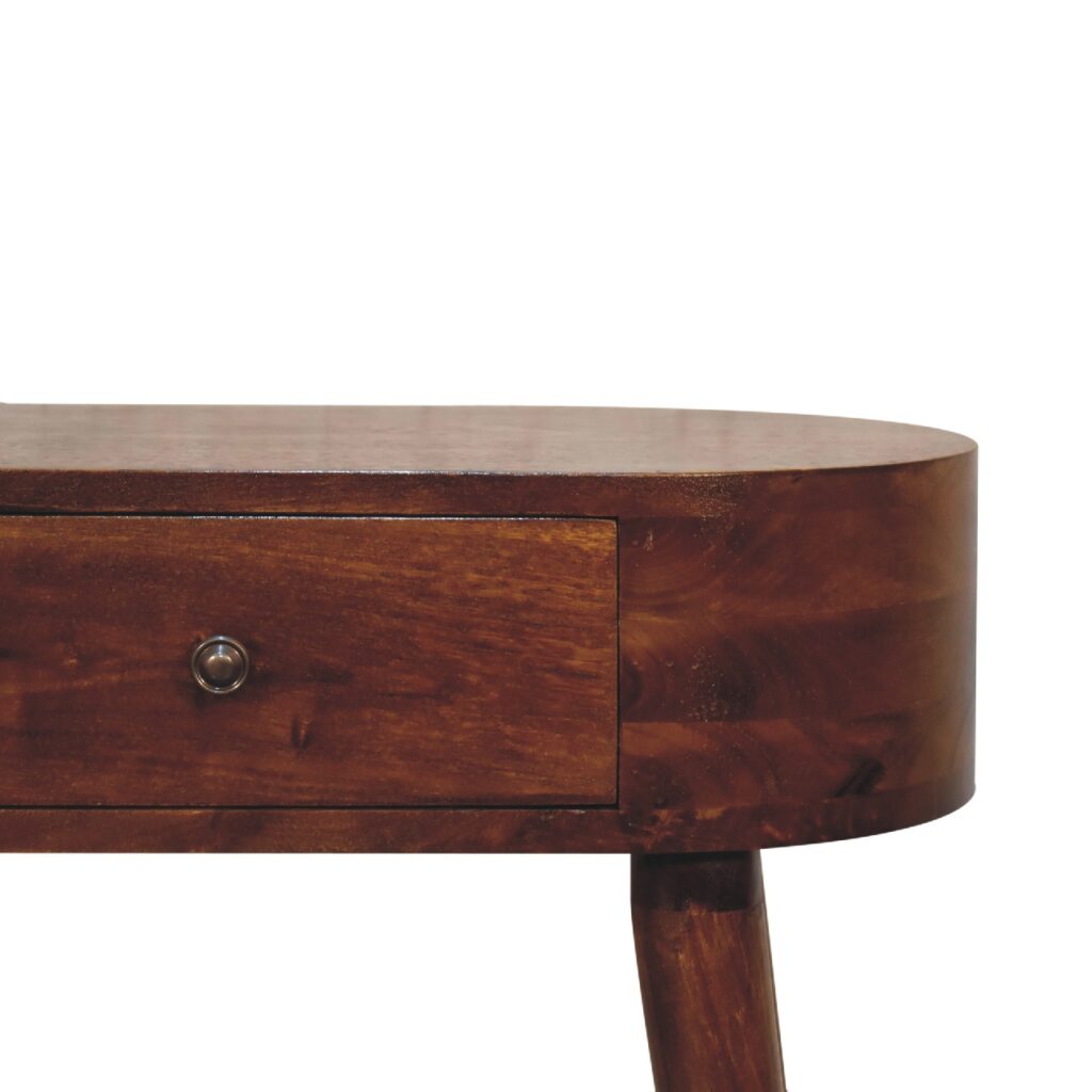 Handgemaakt – Smalle consoletafel – mangohout – Scandinavisch – 1 lade