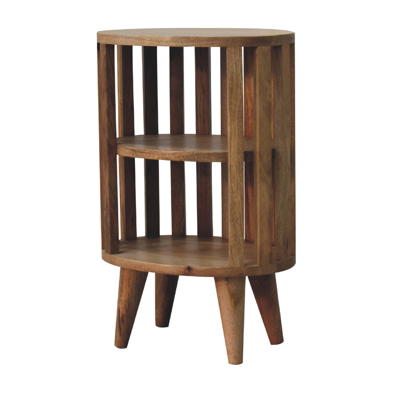 Handgemaakte -Prachtig nachtkastje – Ariella – 2 planken – eikenlook