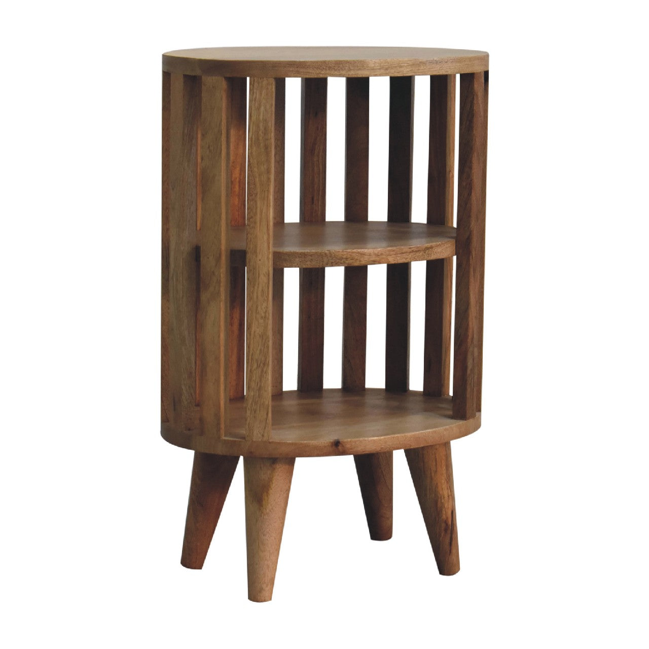 Handgemaakte -Prachtig nachtkastje – Ariella – 2 planken – eikenlook