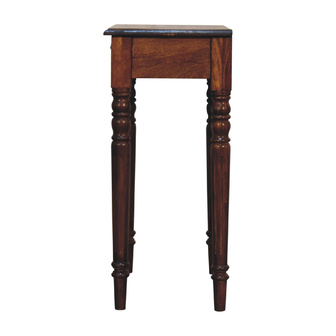 Handgemaakt – Bureau – mangohout – kastanje – Franse stijl – lade