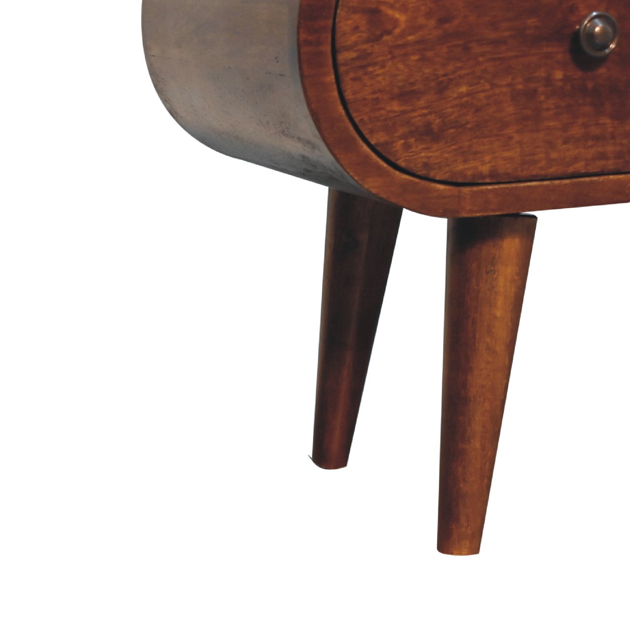 Handgemaakt tv-meubel – mangohout – 2 lades – open vak – 100 cm