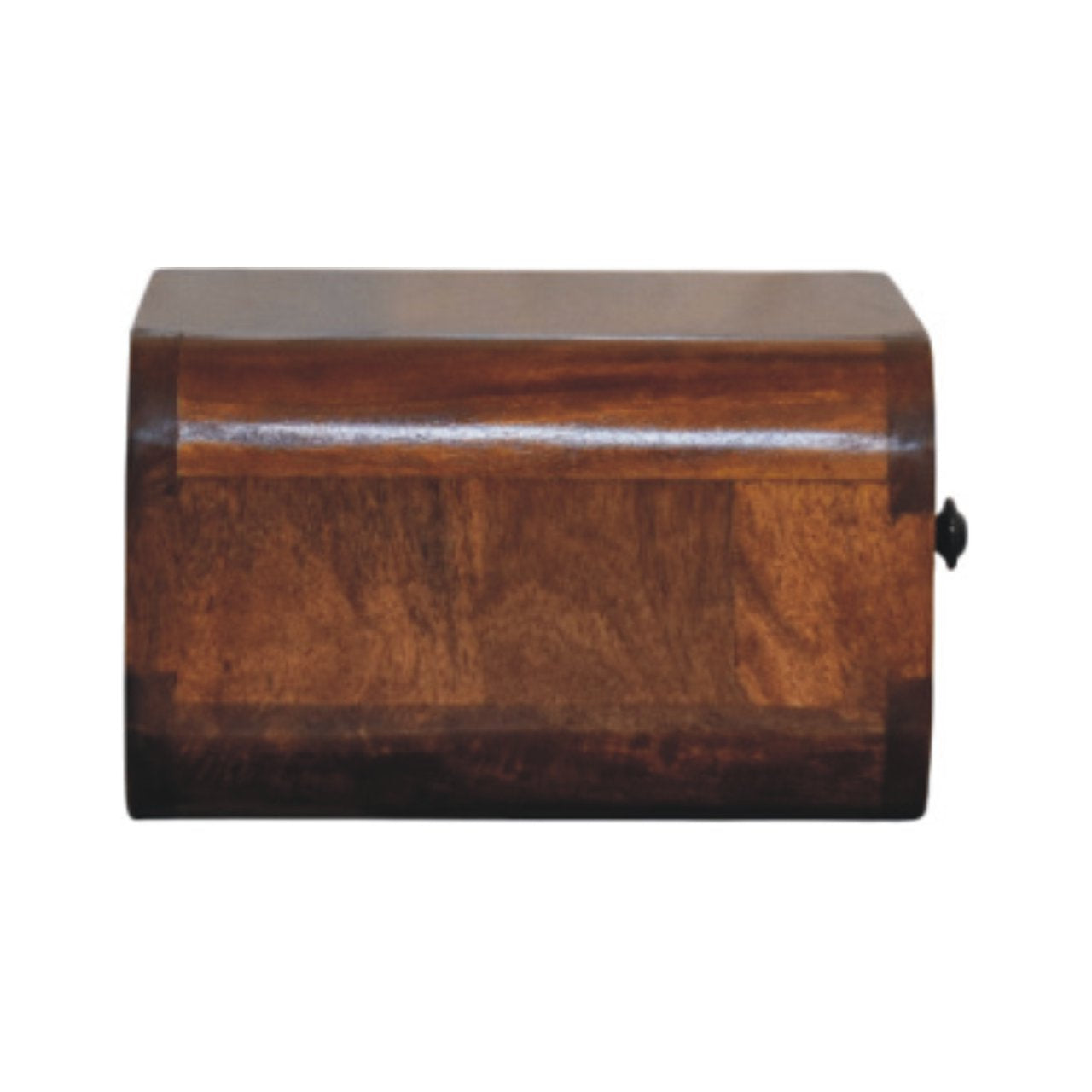 Handgemaakt – Wandnachtkastje – mangohout – kastanje – compact – 1 lade
