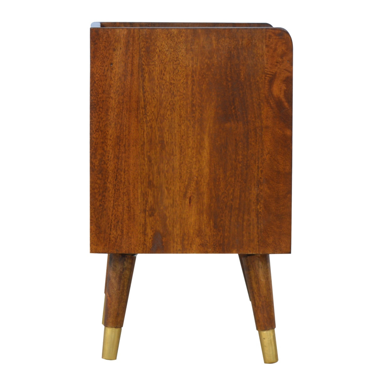 Handgemaakte -Luxe nachtkastje – goudkleurig – lade – Manila design