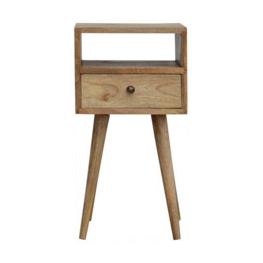 Compact nachtkastje – eikenlook – ruimtebesparend mini model