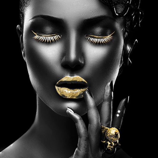 Gold leaf picture - Leo