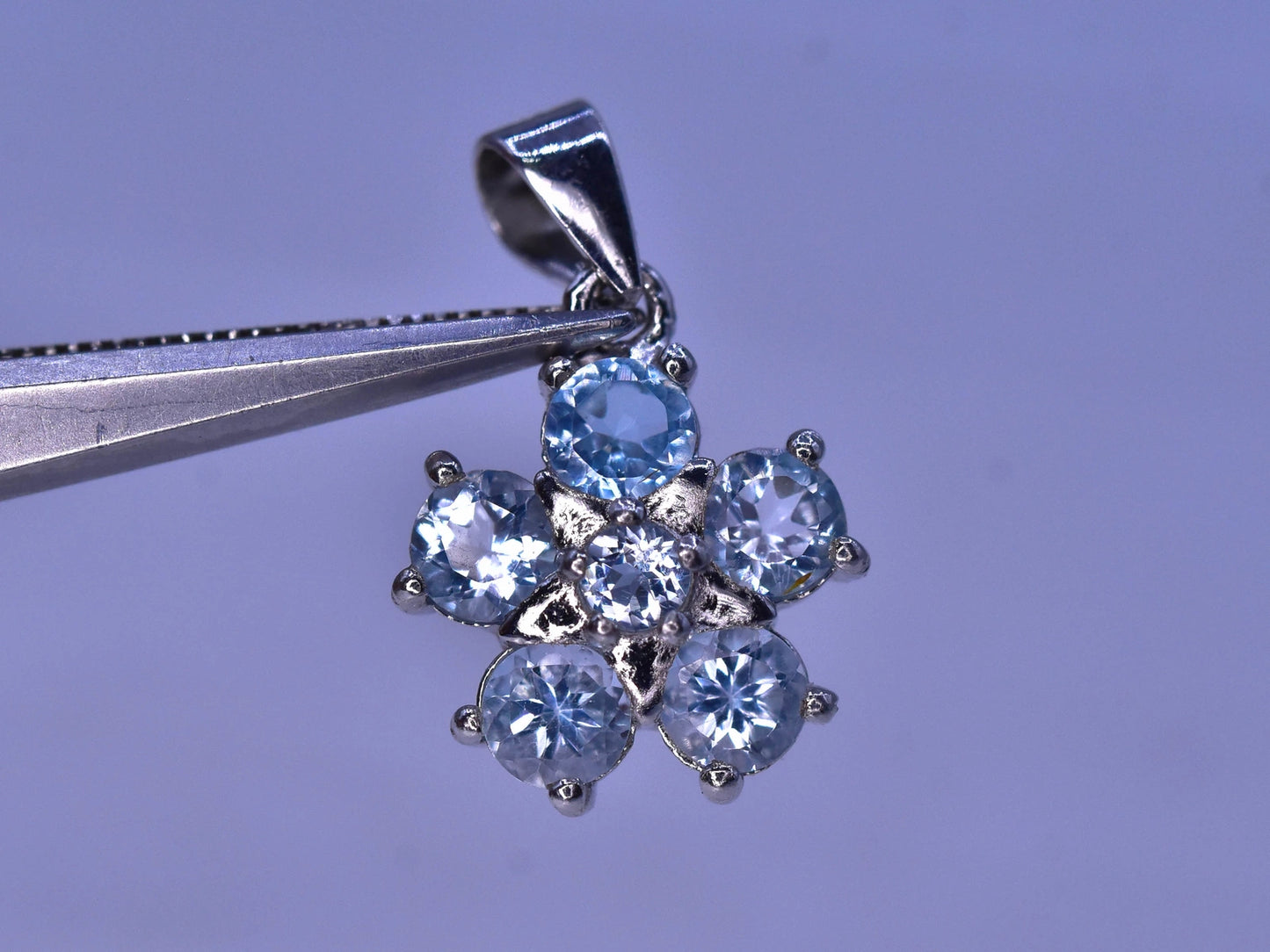 Natuurlijke zirkoonhanger – 4.80 ct, hemelsblauw, blauw, 925 sterling zilver
