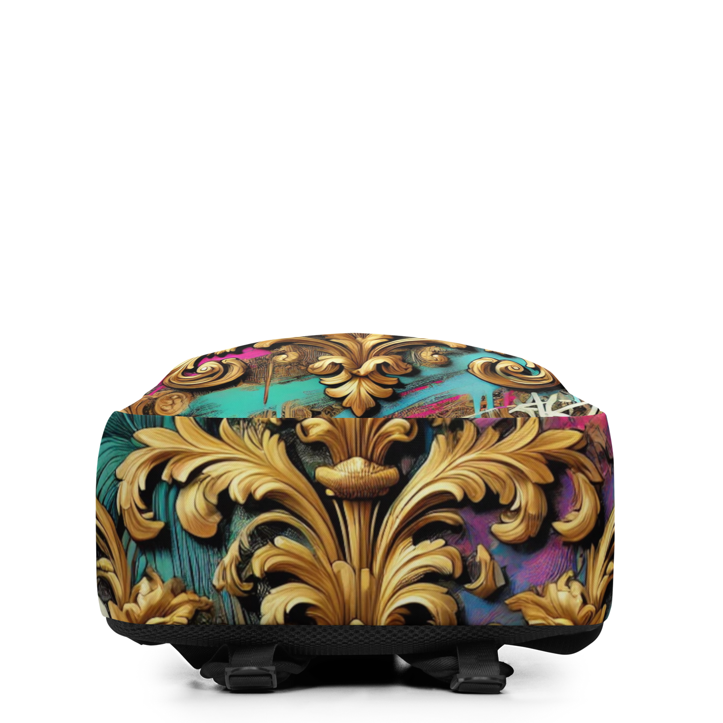 Colorful Baroque Backpack – Water Resistant and Practical with Laptop Compartment