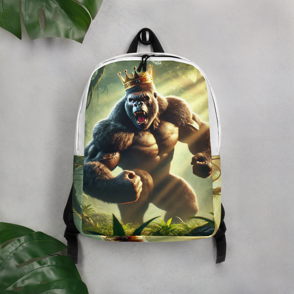 Gorilla Backpack with Crown - Cool and Unique Design for Everyday Use