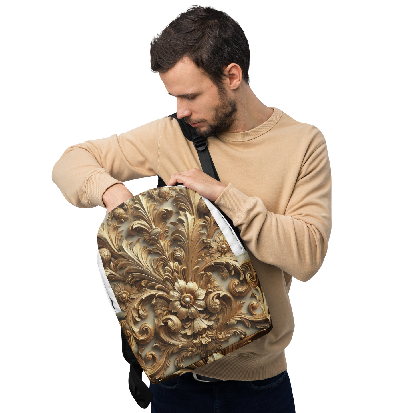 Luxe Barok Rugzak – Waterdicht met Laptopvak en Ergonomische Schouderbanden