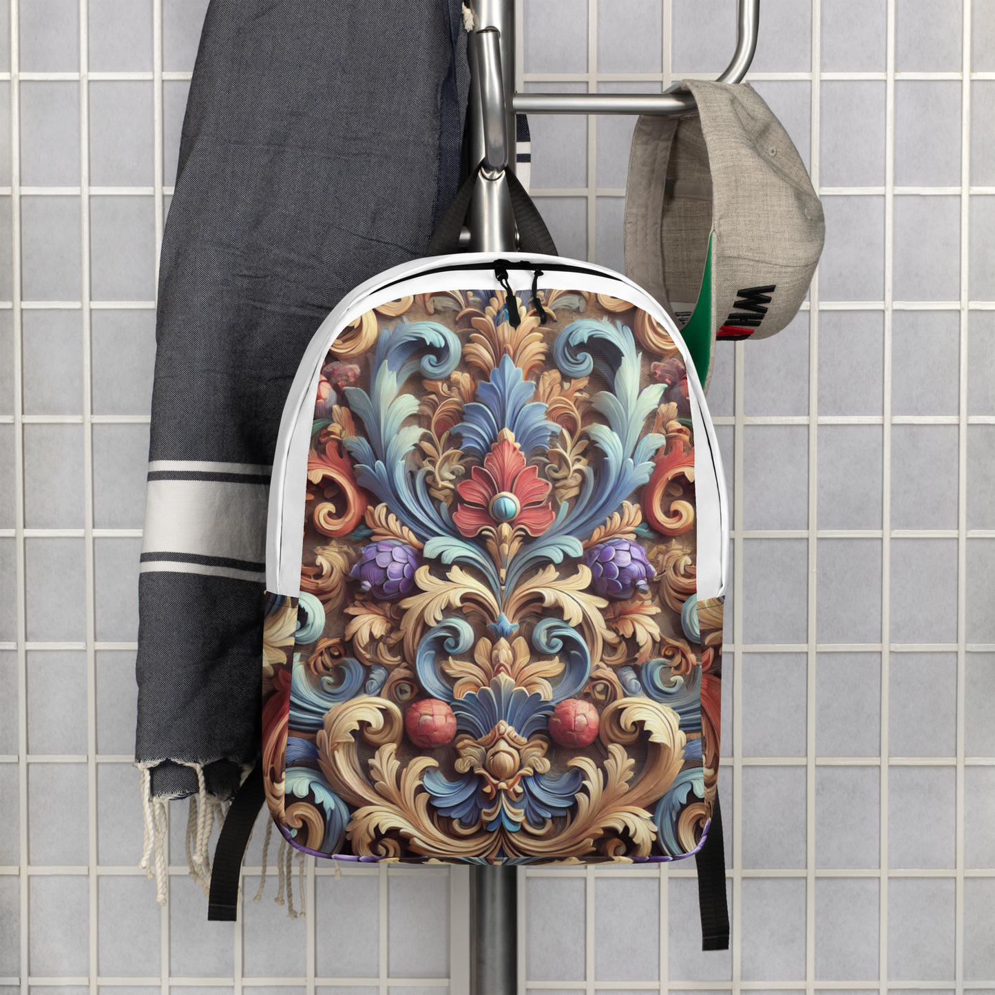 Vintage Barok Rugzak – Uniek Design met Laptopvak en Waterbestendig