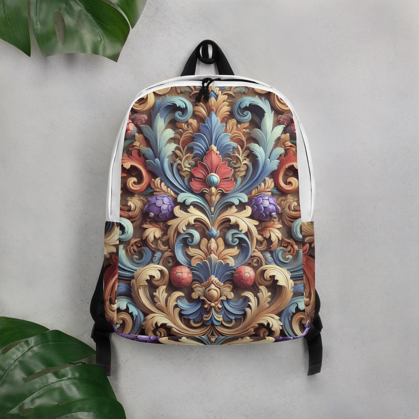 Vintage Barok Rugzak – Uniek Design met Laptopvak en Waterbestendig