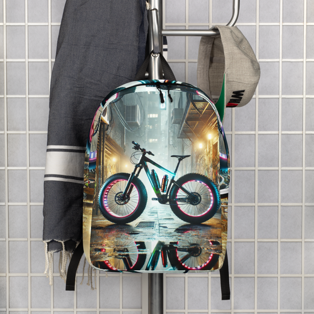 Fatbike Backpack - Minimalist Backpack with Laptop Compartment - Water Resistant - 15" Laptop Compartment - Stylish Urban Bicycle Bag