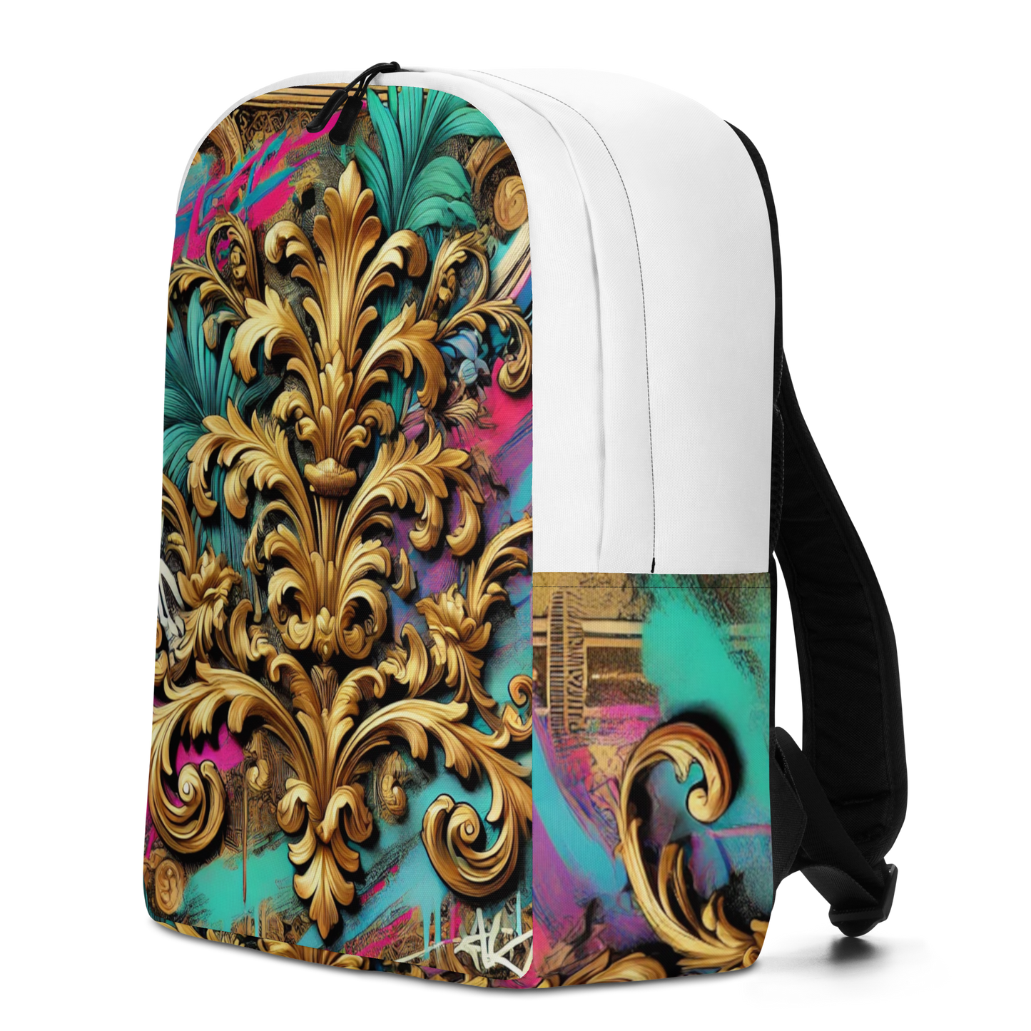 Colorful Baroque Backpack – Water Resistant and Practical with Laptop Compartment