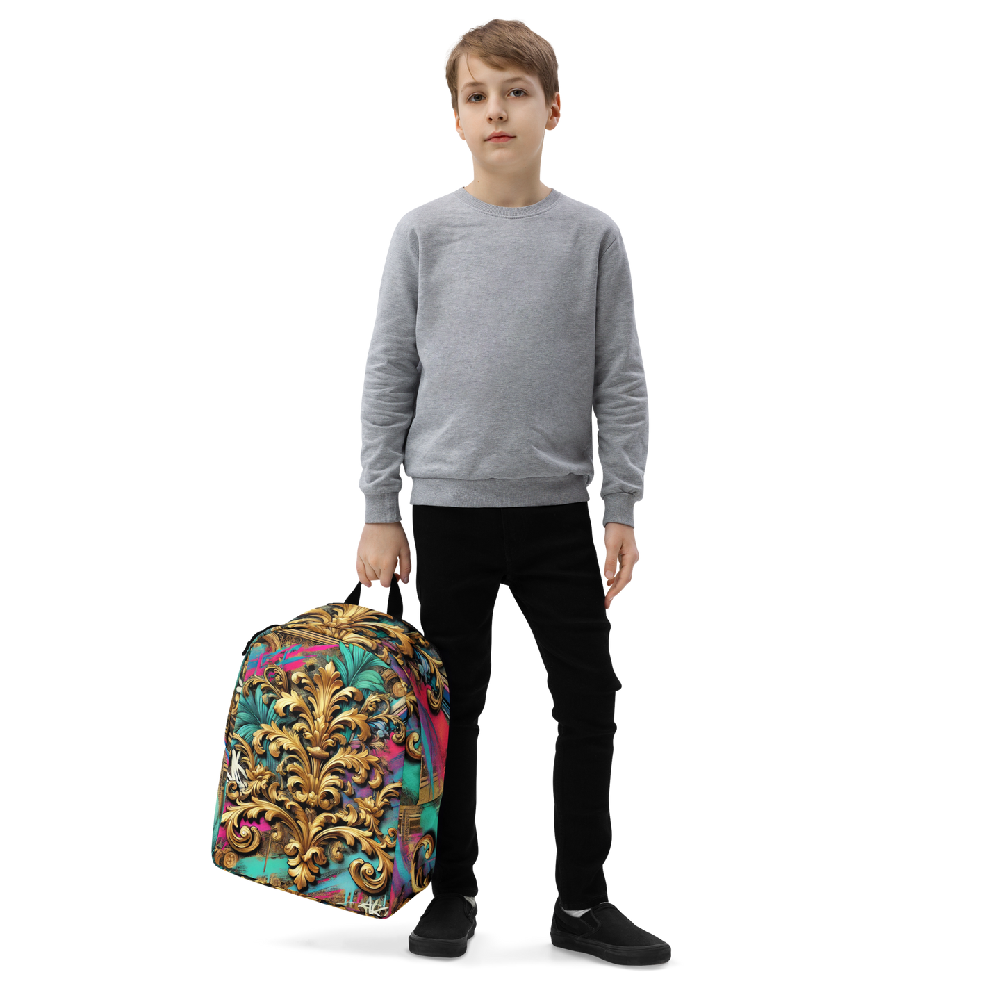 Colorful Baroque Backpack – Water Resistant and Practical with Laptop Compartment