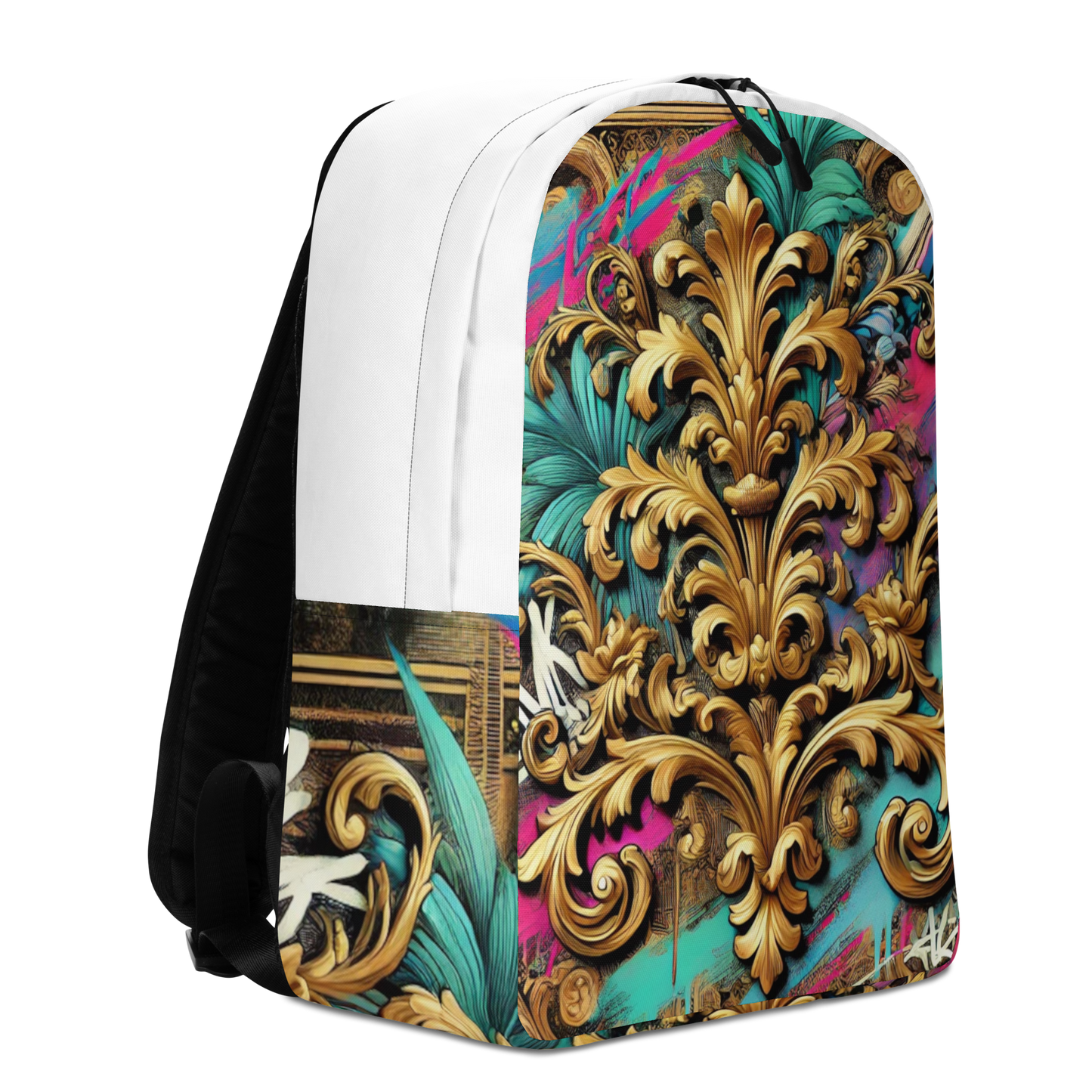 Colorful Baroque Backpack – Water Resistant and Practical with Laptop Compartment