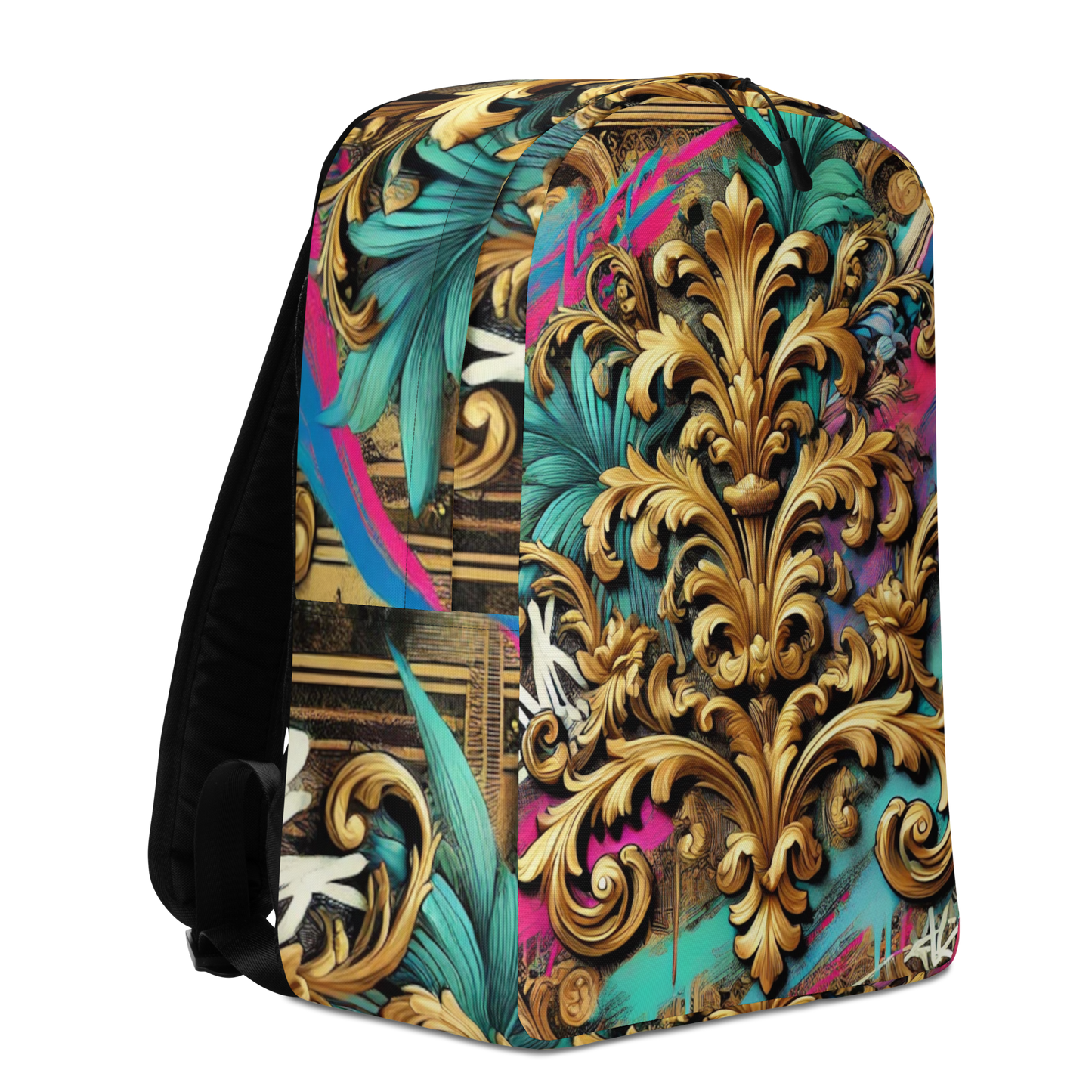 Colorful Baroque Backpack – Water Resistant and Practical with Laptop Compartment
