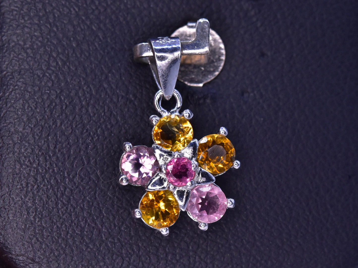 Natuurlijke toermalijnhanger – 4.40 ct, multicolor, 925 sterling zilver