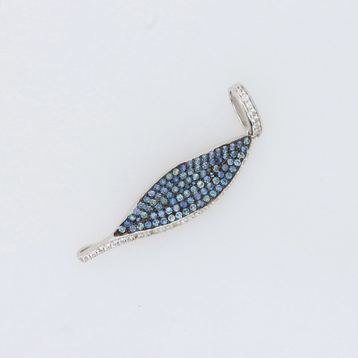 Gecertificeerde saffierhanger – 925 sterling zilver