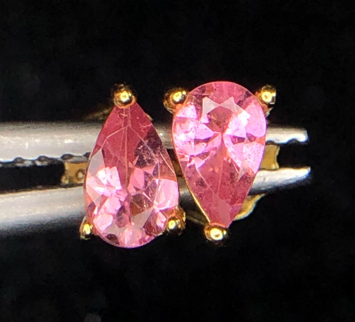 Natuurlijke Roze Toermalijn Oorbellen – 3,65 ct – 925 Zilver