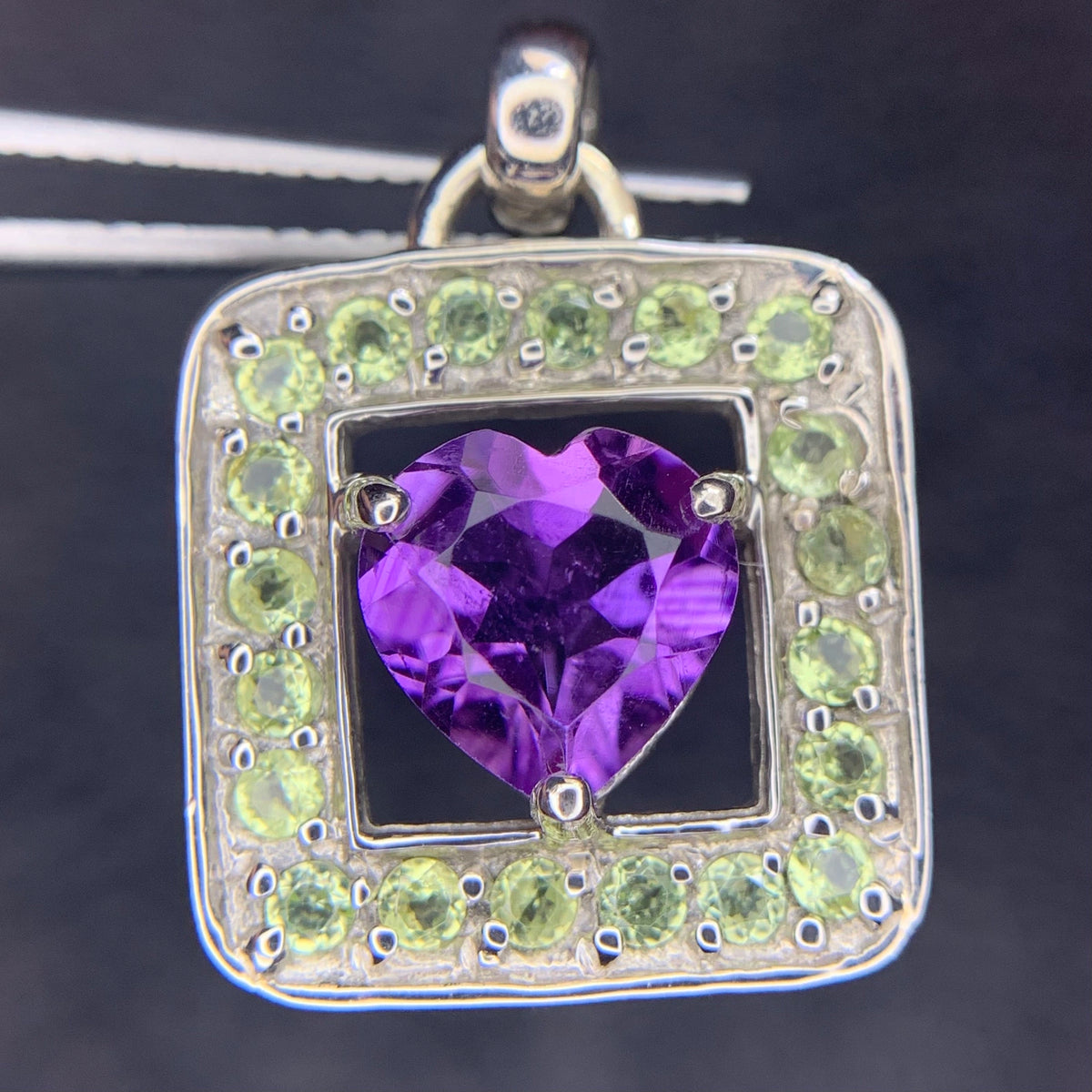 Natuurlijke Amethist & Peridoot Oorbellen – 22,23 ct – 925 Sterling Zilver