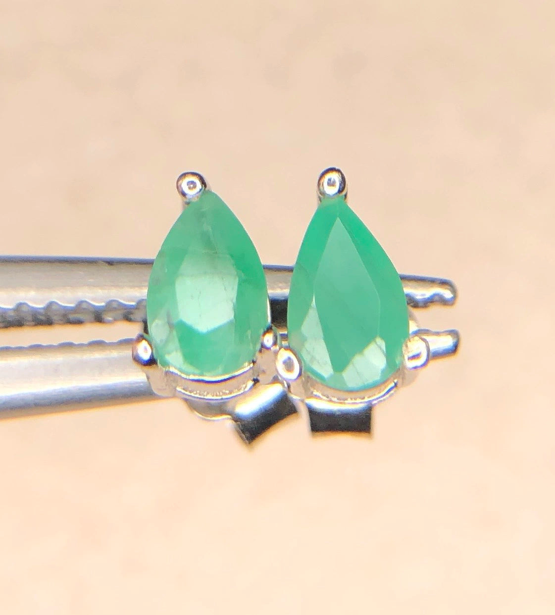 Natuurlijke Smaragd Oorstekers 3,50 ct – 925 Sterling Zilver Rhodium Plated