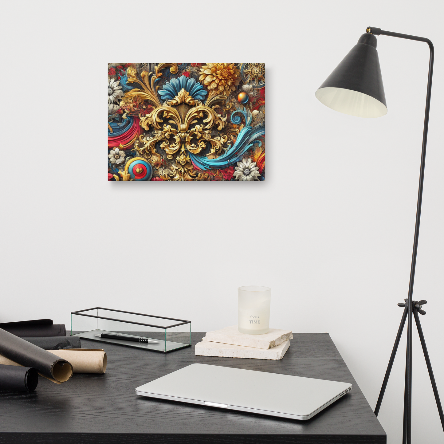 Klassieke Barok Canvas Wanddecoratie - Luxe Print op Hoogwaardig Katoenblend
