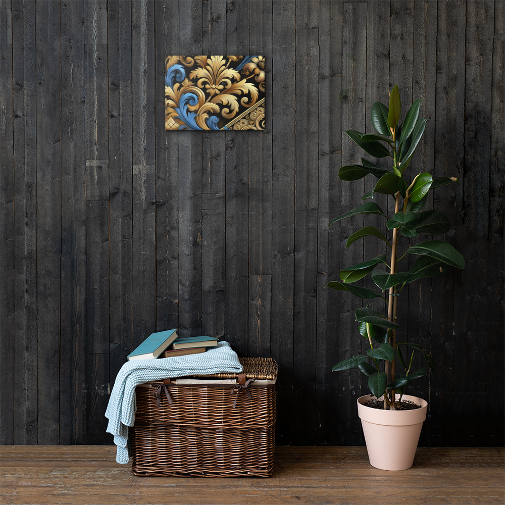 Barok Stijl Canvas Print - Luxe Wanddecoratie met Weelderige Ornamenten