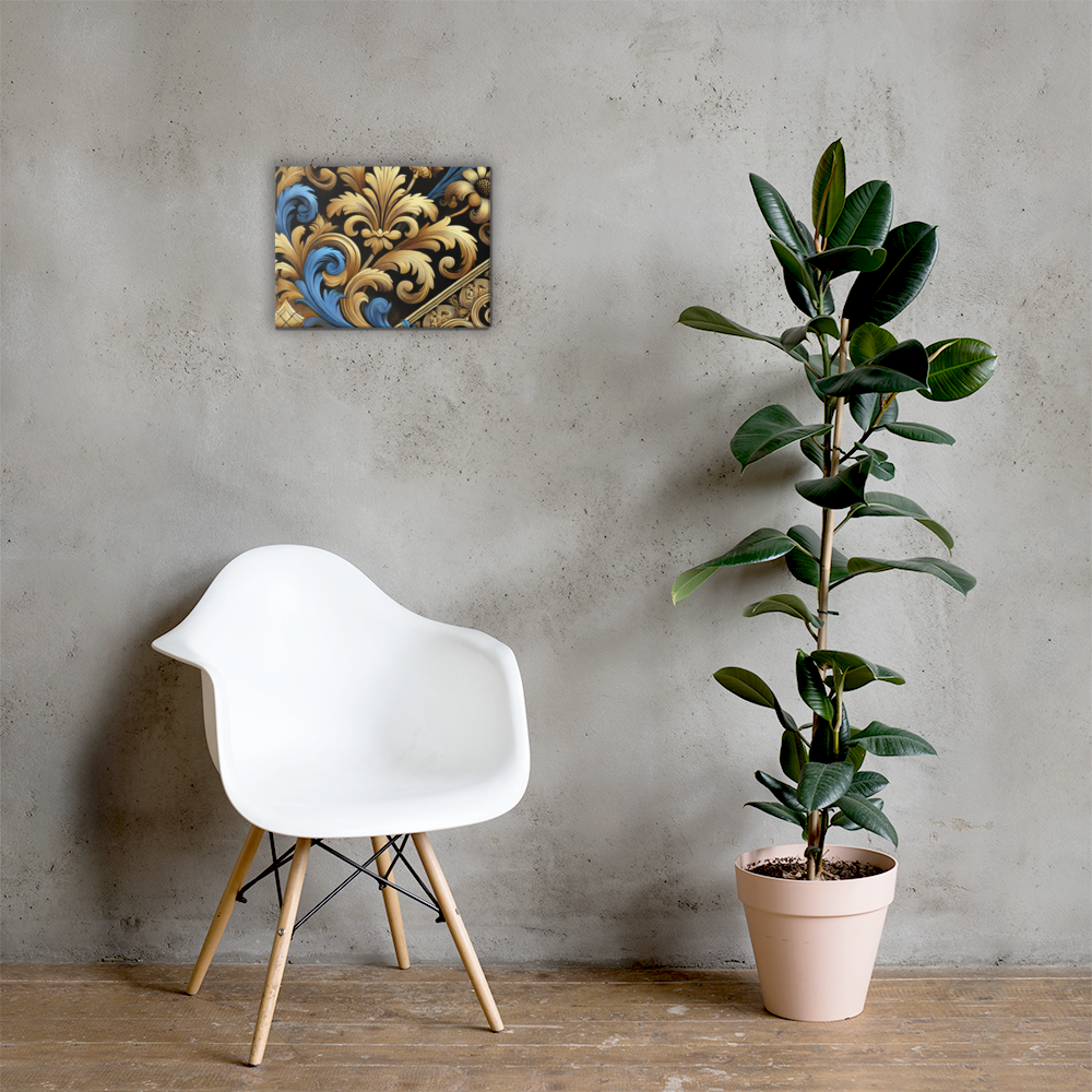 Barok Stijl Canvas Print - Luxe Wanddecoratie met Weelderige Ornamenten