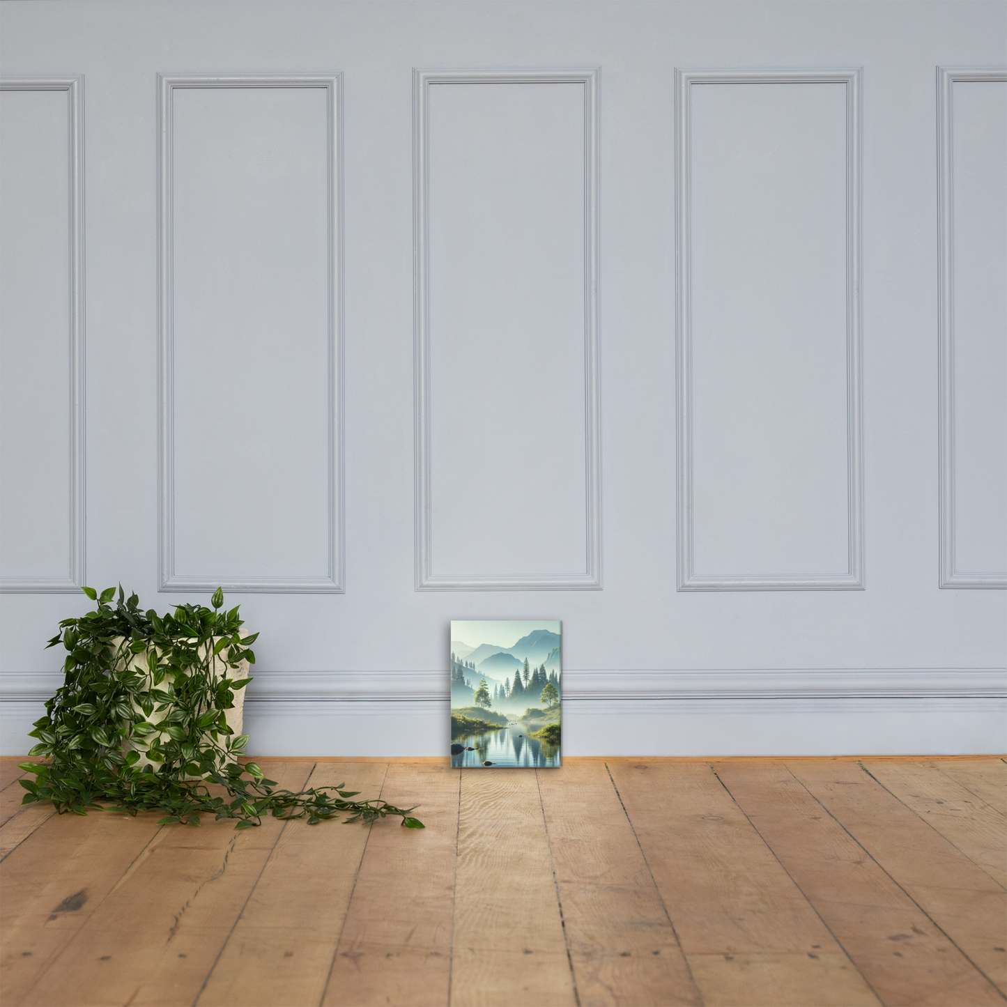 Rustgevende Canvas Wanddecoratie - Mystiek Berglandschap
