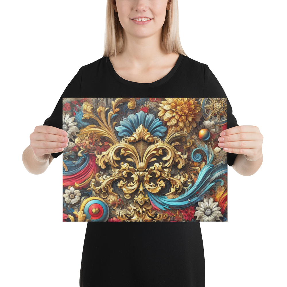 Klassieke Barok Canvas Wanddecoratie - Luxe Print op Hoogwaardig Katoenblend