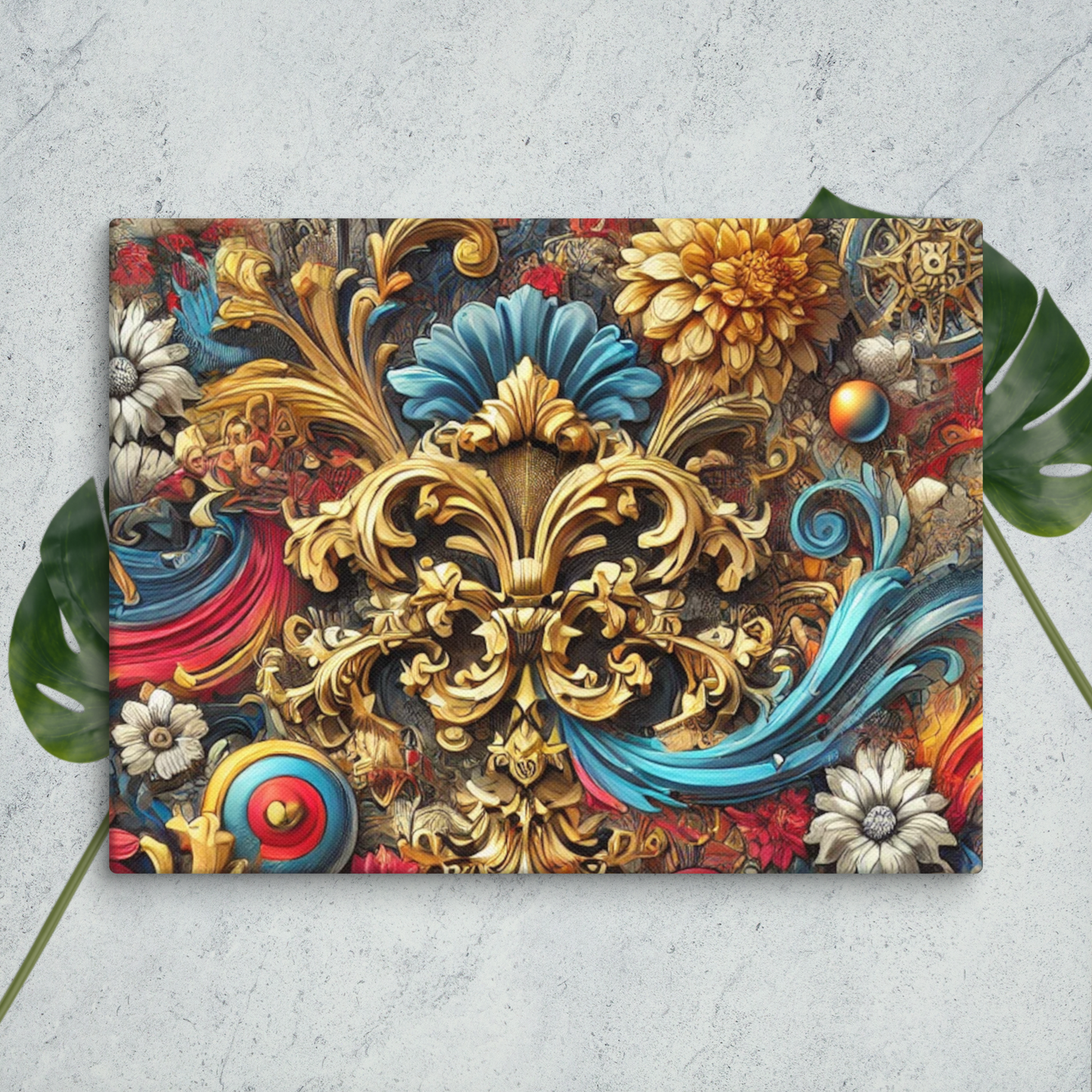 Klassieke Barok Canvas Wanddecoratie - Luxe Print op Hoogwaardig Katoenblend
