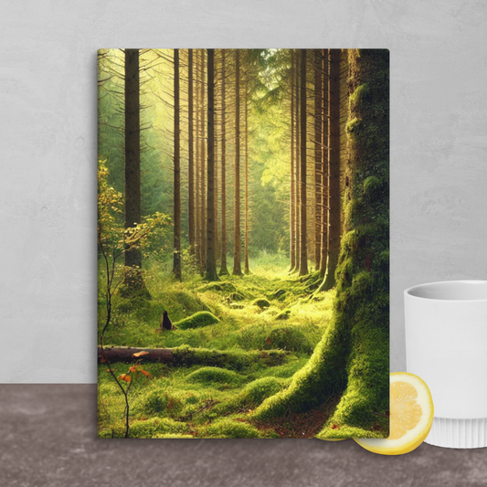 Adembenemende Boslandschap Canvas – Mystiek Groen in de Natuur