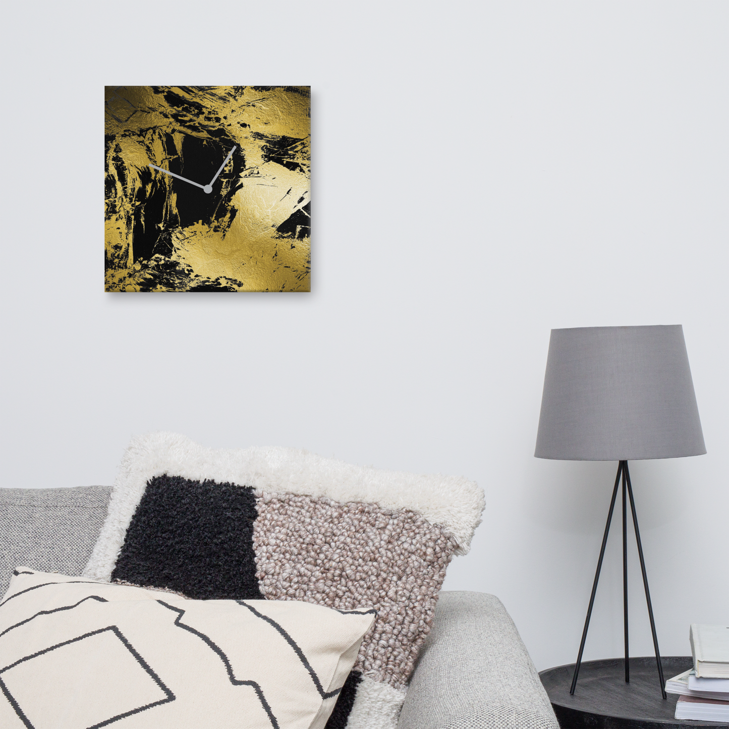 Luxe Acrylglas Wandklok met Bladgoud – Tijdloos Design van Unique Treasure